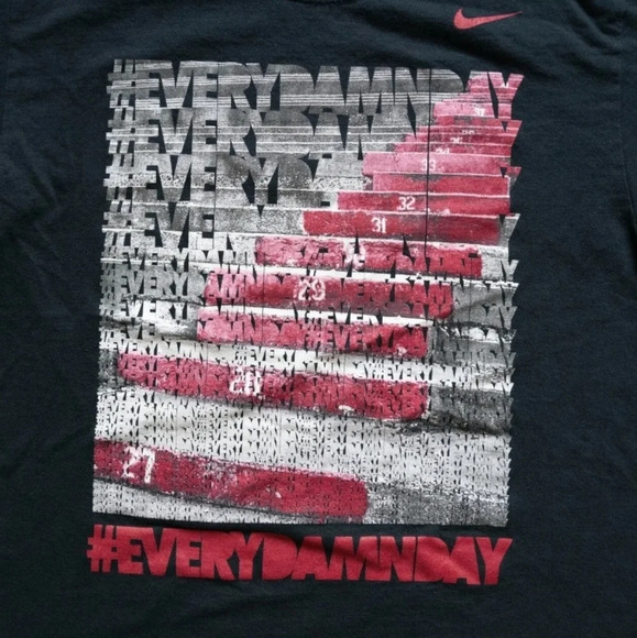 Nike Shirt Black Short Sleeve Every Damn Day Staircase Tee Active Mens Size XXL - Picture 3 of 6